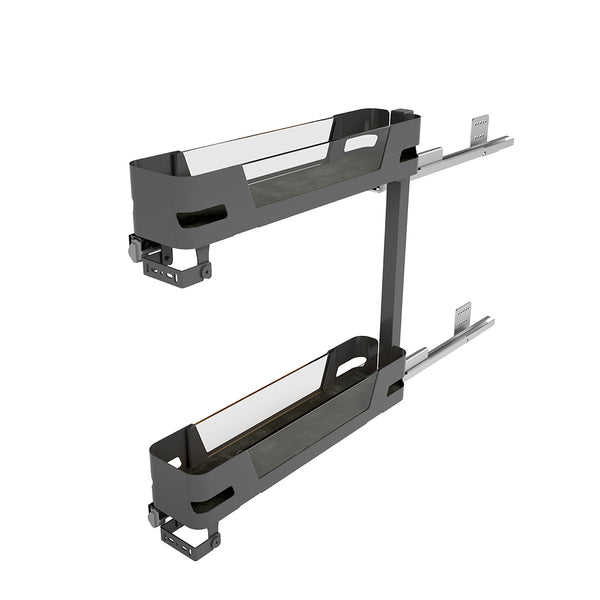 Botellero de rejilla con vidrio