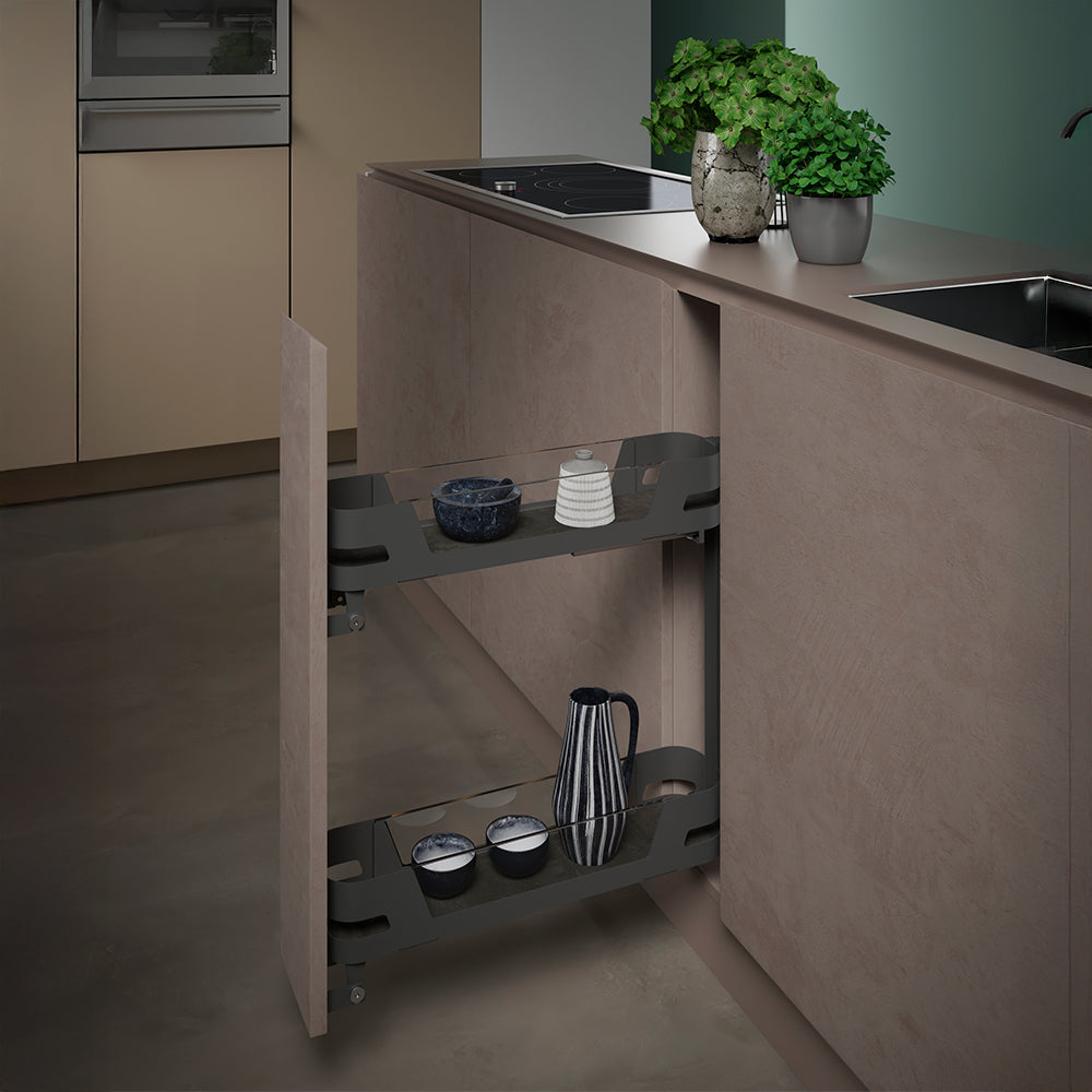 Botellero de rejilla con vidrio