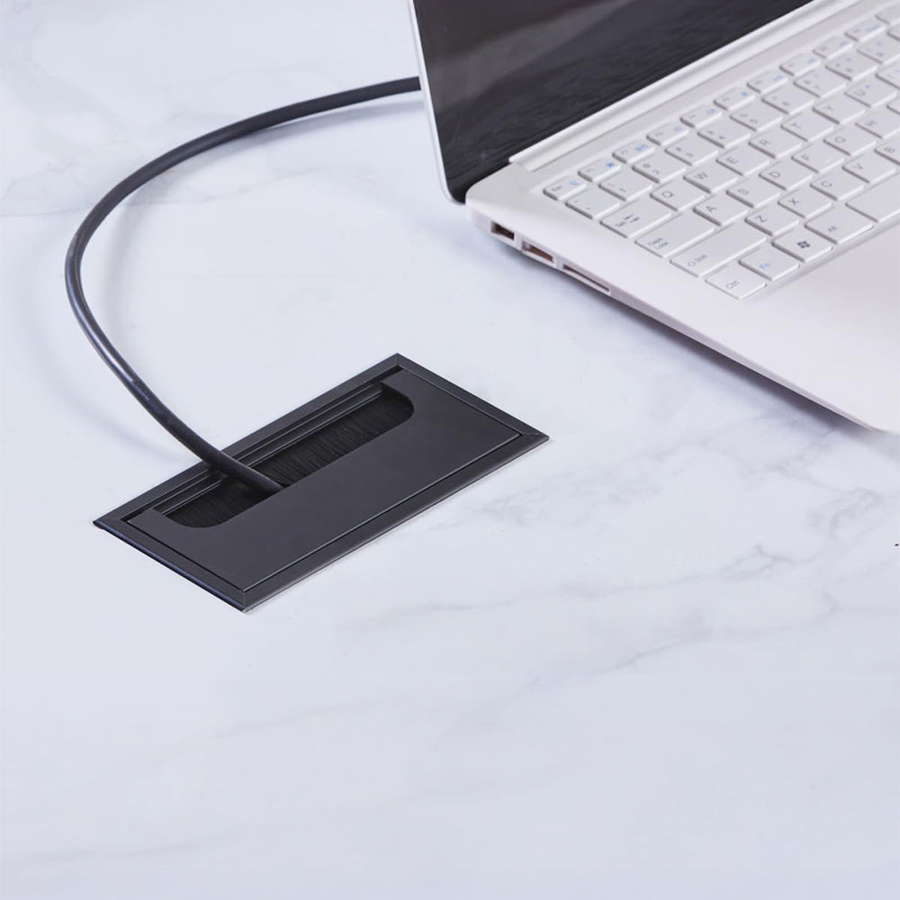 Pasacables rectangular con cepillo