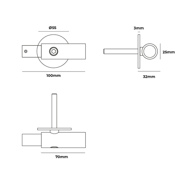 Conector a pared para pasamanos 15.012