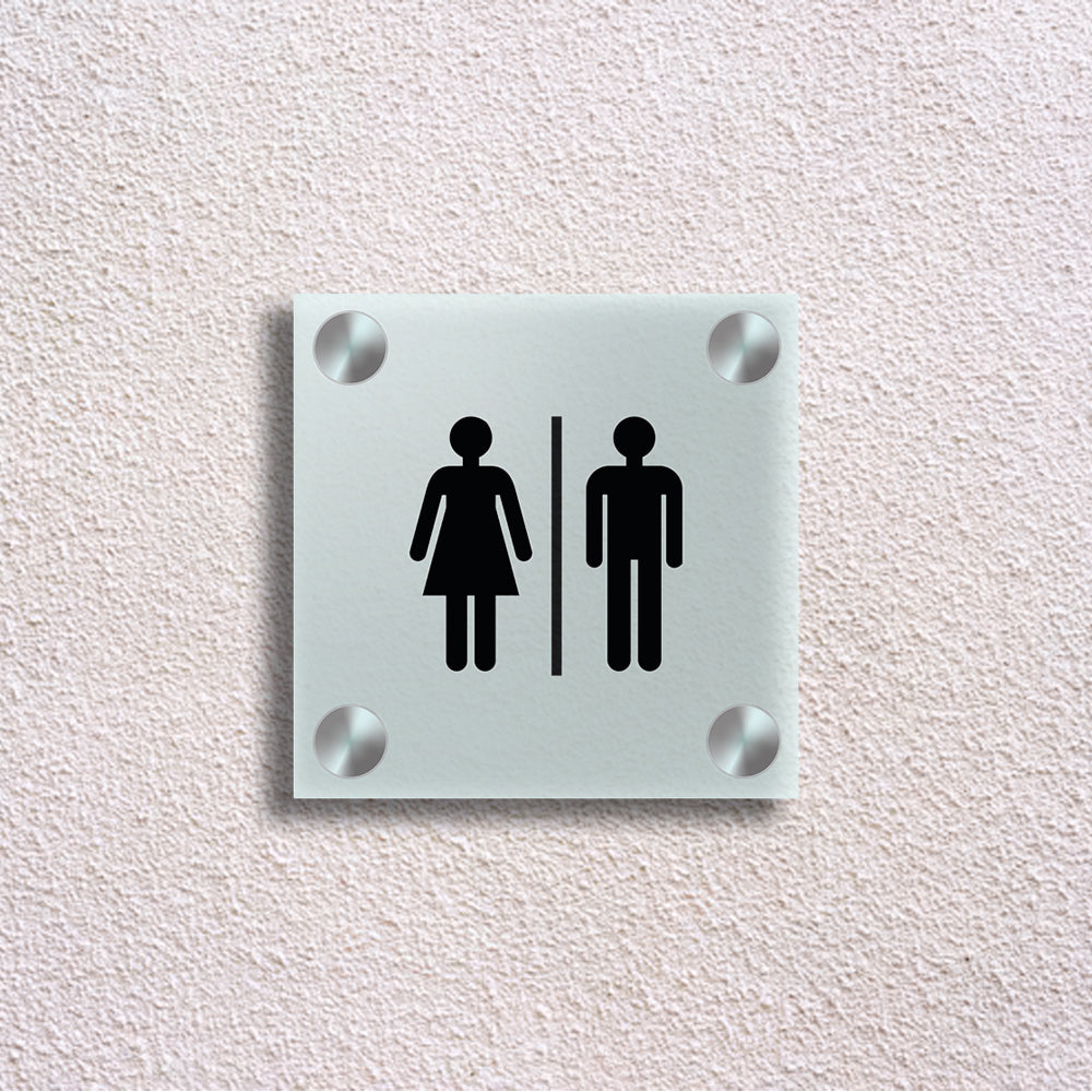 Placa de cristal "Hombre y Mujer"