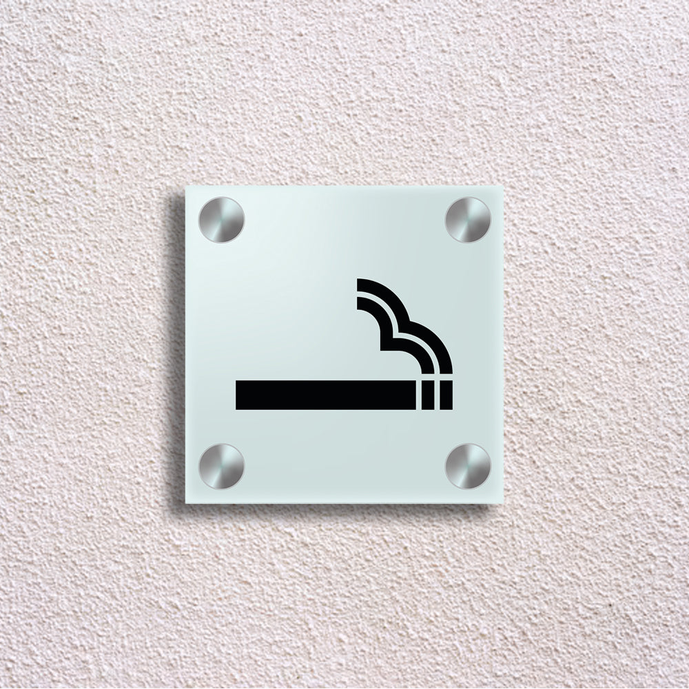 Placa de cristal "Fumar"