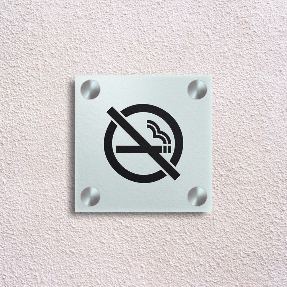 Placa de cristal "No Fumar"