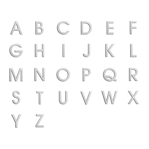 Letra inoxidable con adhesivo