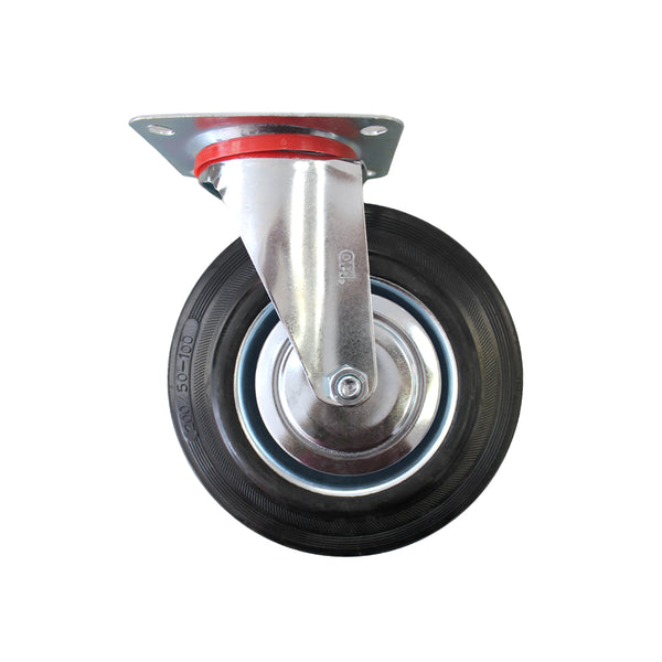 Rodaja industrial con rueda de hule