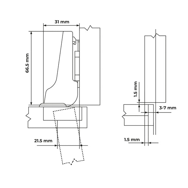 Bisagra recta BLUMOTION Blum