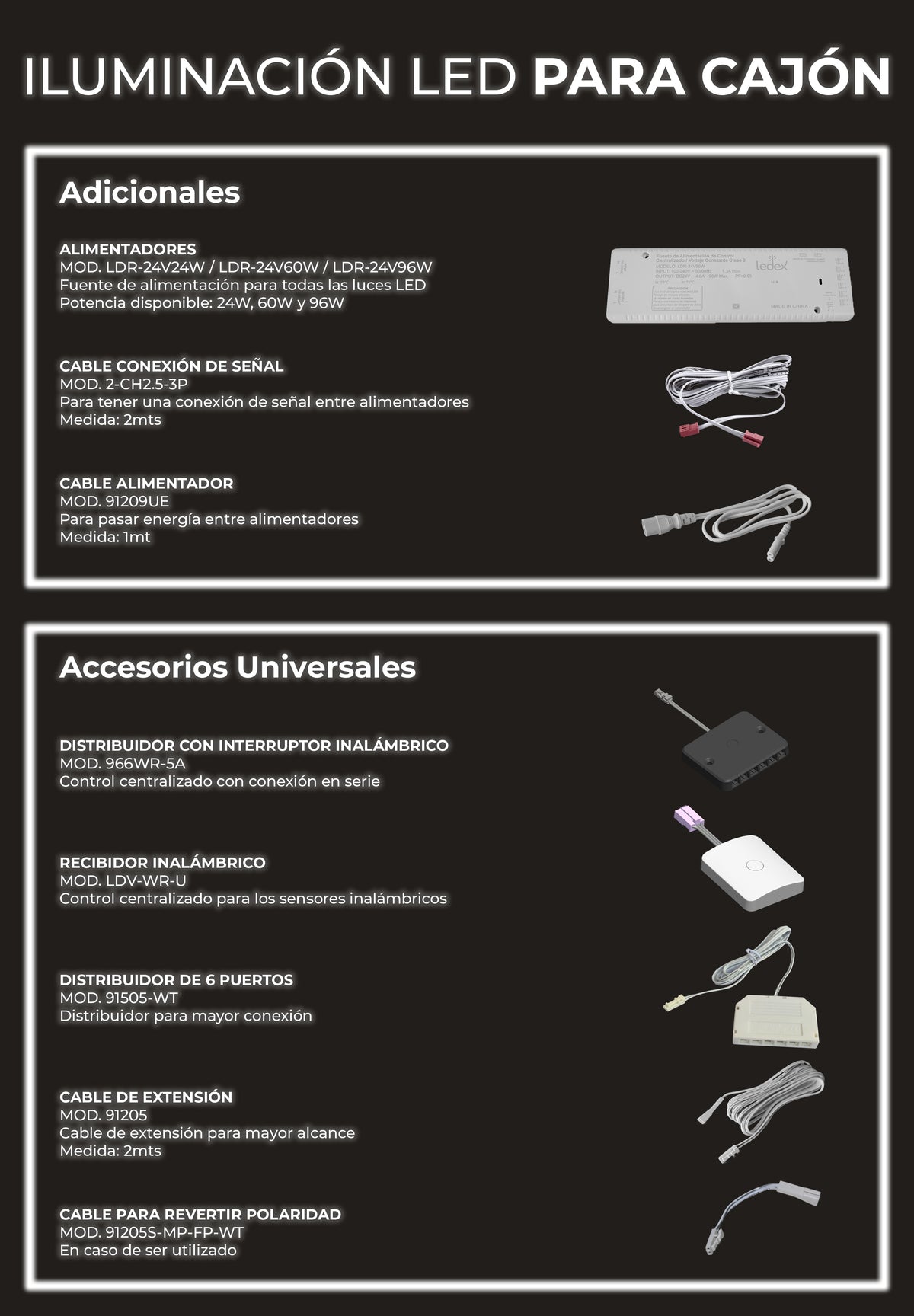 Información adicional - Tira LED para Cajón y Armario