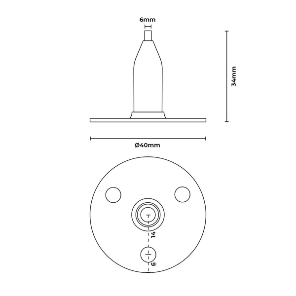 Base fija superior para exhibidor