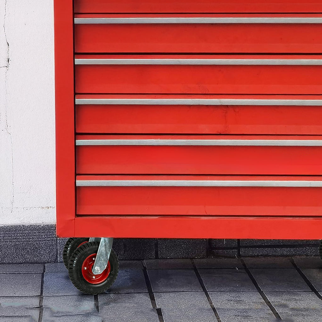 Rodaja industrial roja de doble balero